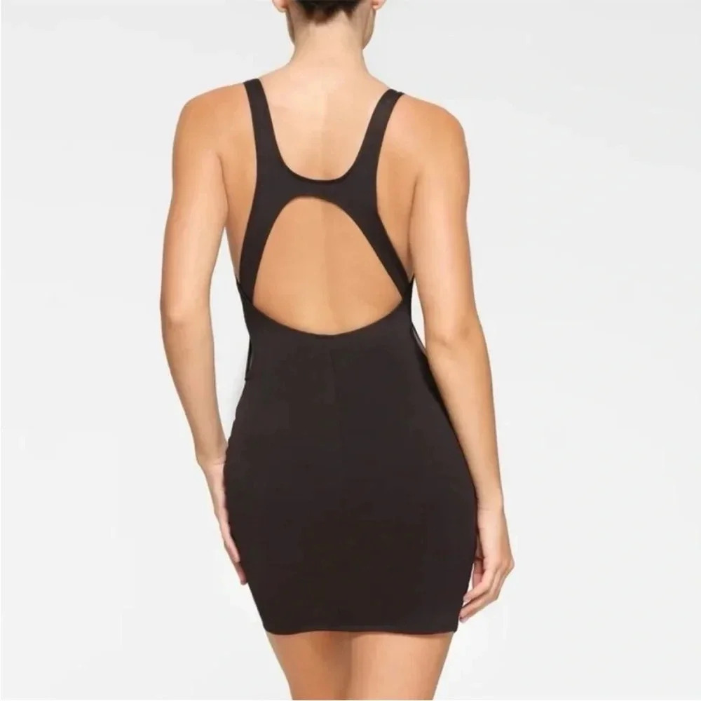 SKIMS Black Cutout Bodycon Mini Dress - Picture 3 of 10